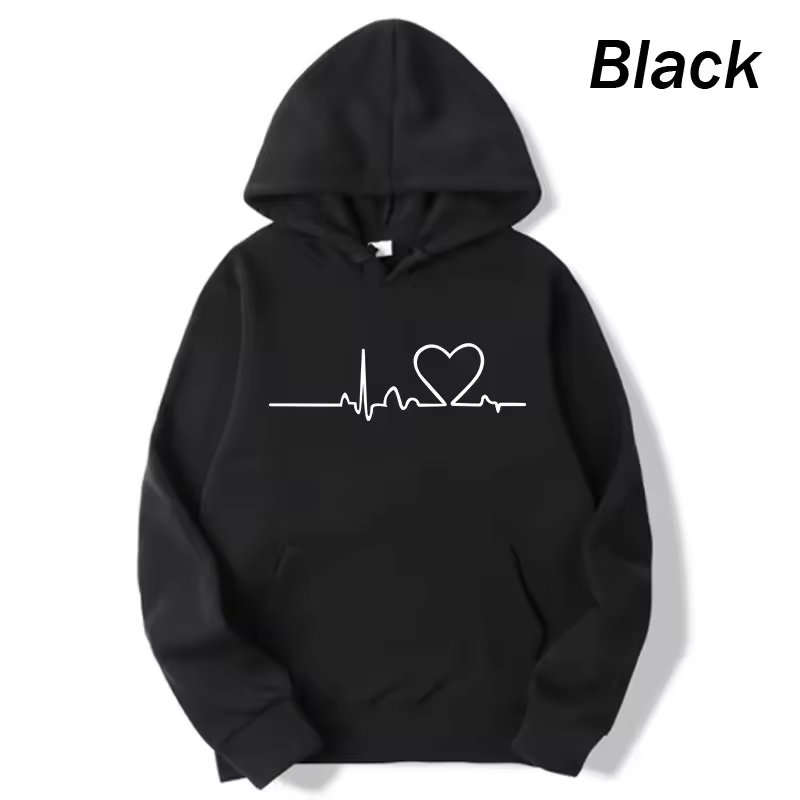 Heartbeat Hoodies for Couples
