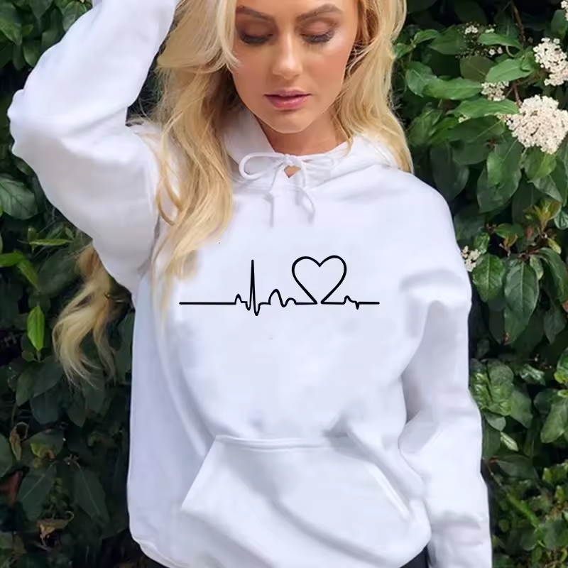 Heartbeat Hoodies for Couples