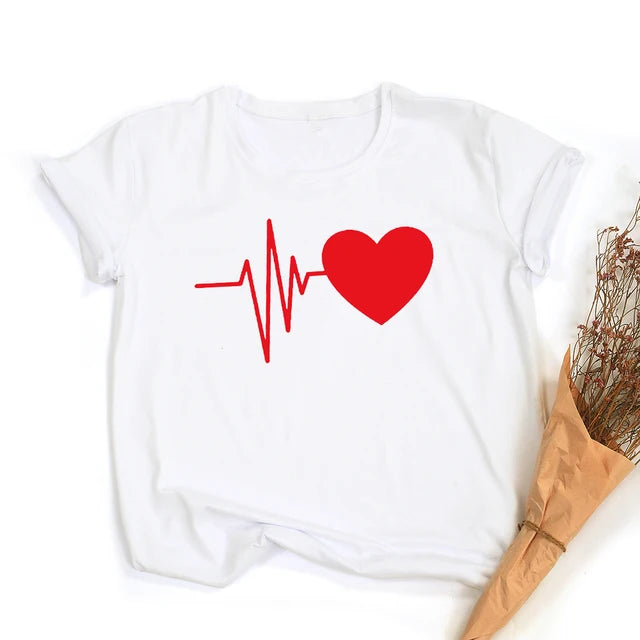 Heartbeat T Shirt for Couples