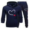 Heart matching couple jogging suits