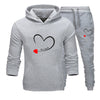 Heart matching couple jogging suits
