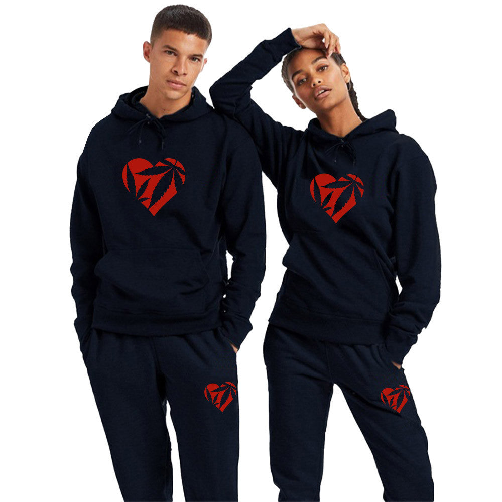 Heart matching couple tracksuits