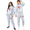Heart matching couple tracksuits