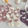 Heart matching fuzzy socks for couples