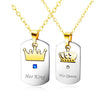 Her King and His Queen Necklace for Couples