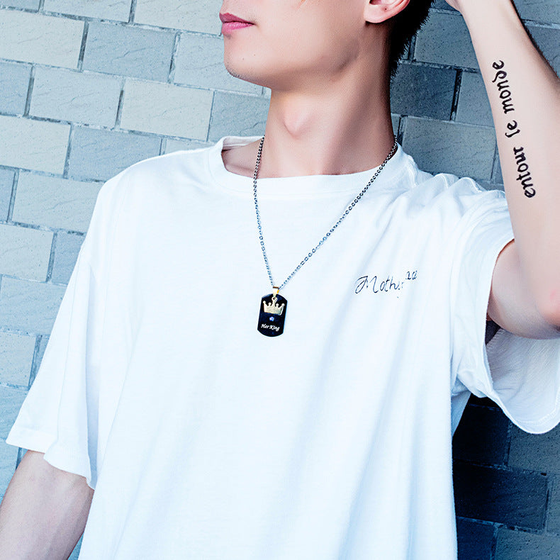 Her King and His Queen Necklace for Couples