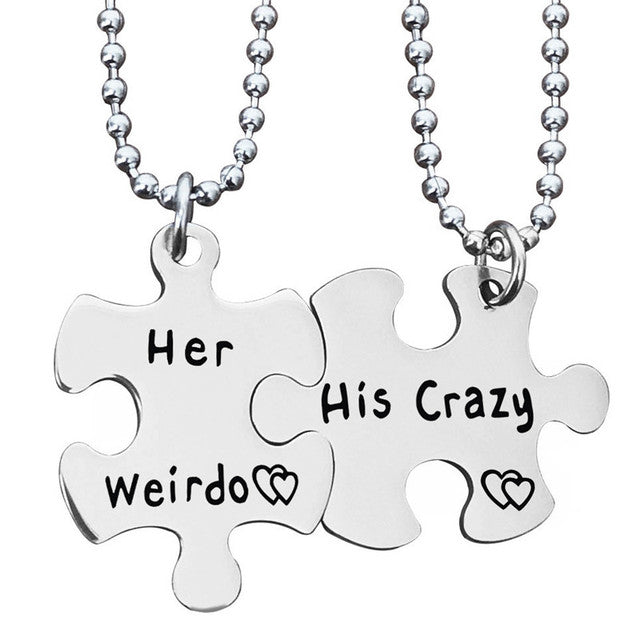 His Crazy Her Weirdo Necklace