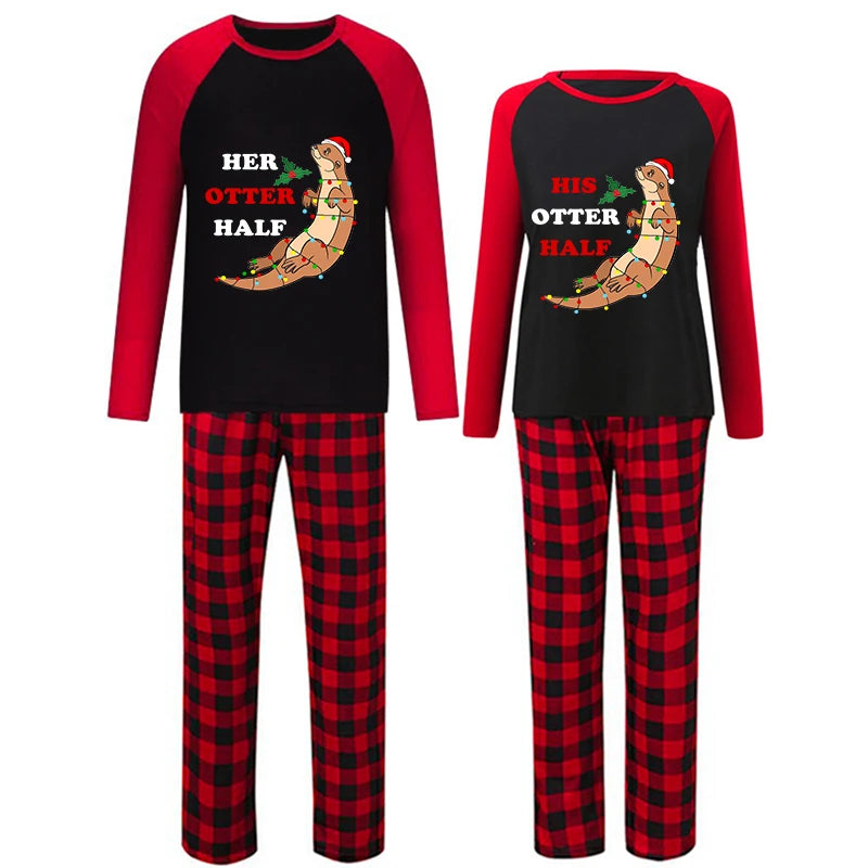 Matching christmas his and hers pjs sale