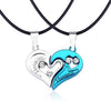 His and hers heart necklace