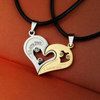 His and hers heart necklace