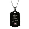 His queen her king couple necklace