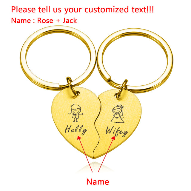Hubby Wifey Keychain
