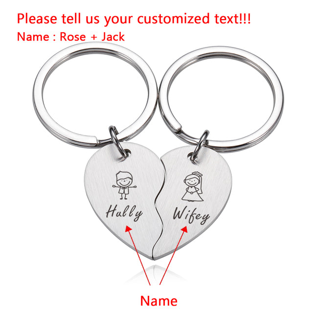 Hubby Wifey Keychain