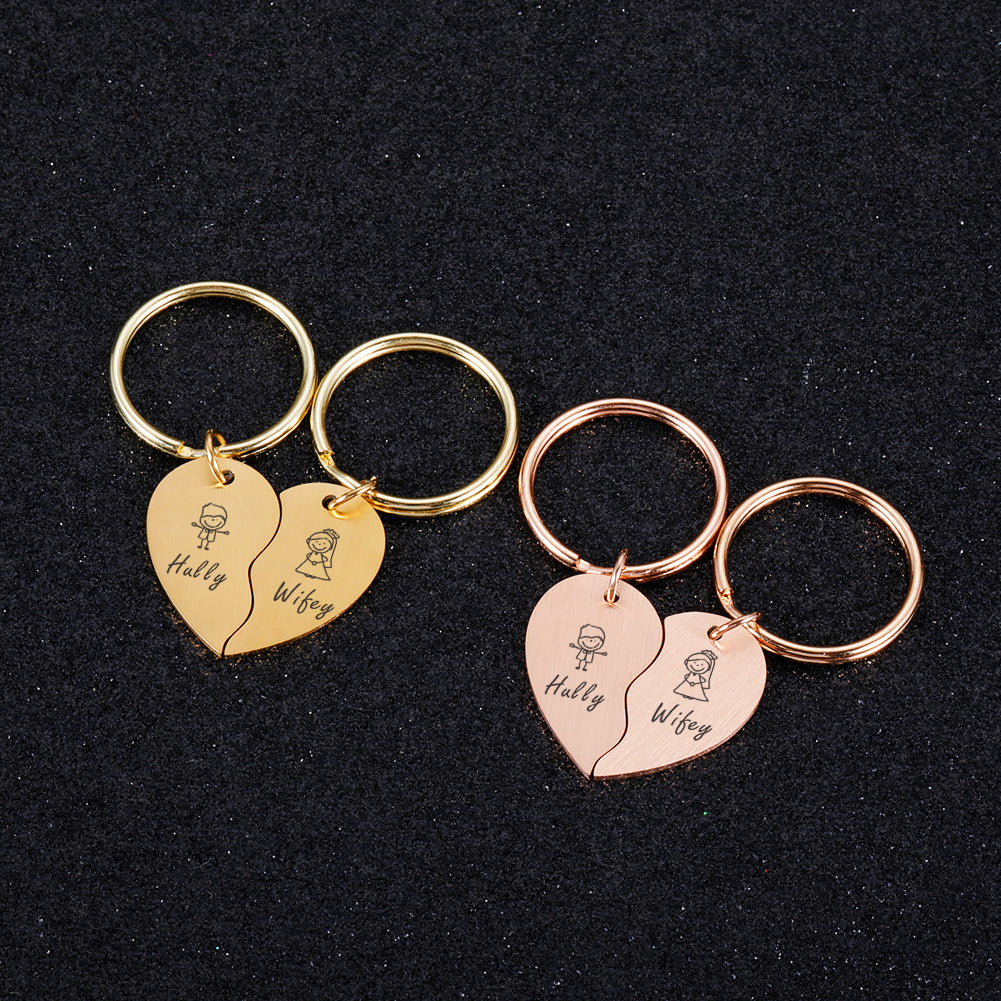 Hubby Wifey Keychain
