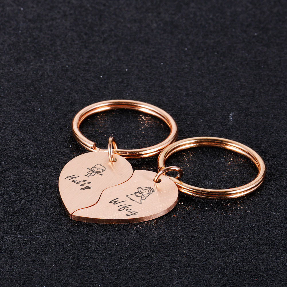 Hubby Wifey Keychain