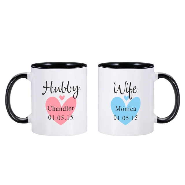Hubby and Wife Mugs