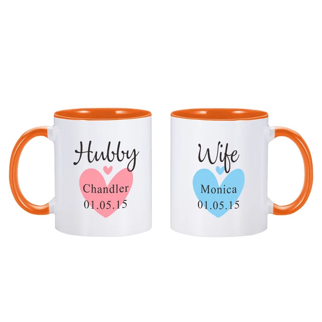 Hubby and Wife Mugs