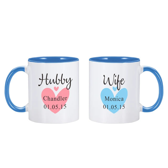 Hubby and Wife Mugs