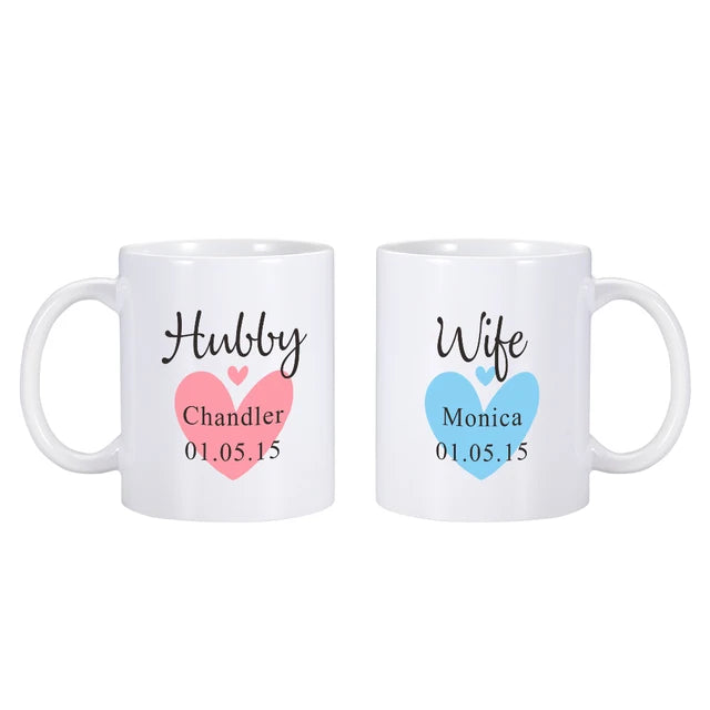 Hubby and Wife Mugs
