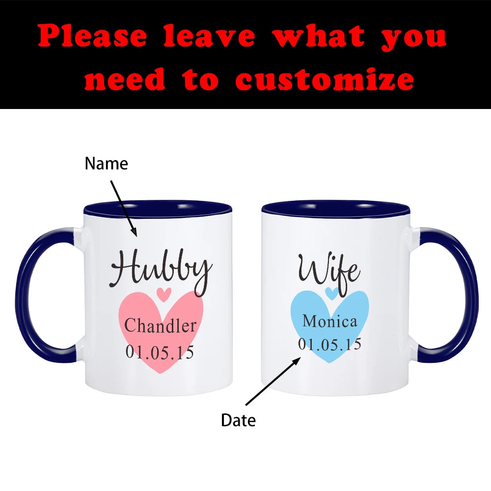 Hubby and Wife Mugs