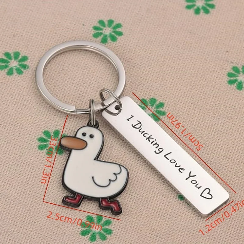 I Ducking Love You Keychain