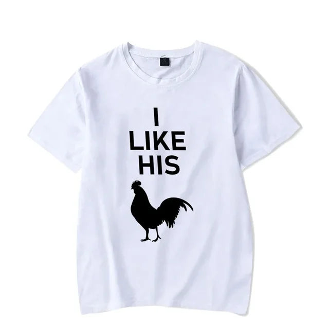 I Like His Rooster I Like Her Cat Couples T-Shirt I Like His Rooster I Like Her Cat Couples T-Shirt