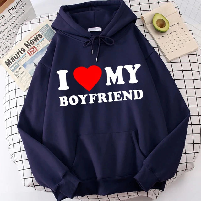 I Love My Girlfriend Hoodie My Couple Goal Black Him XXL