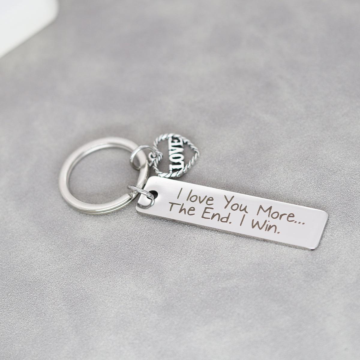 I Love You More Keychain