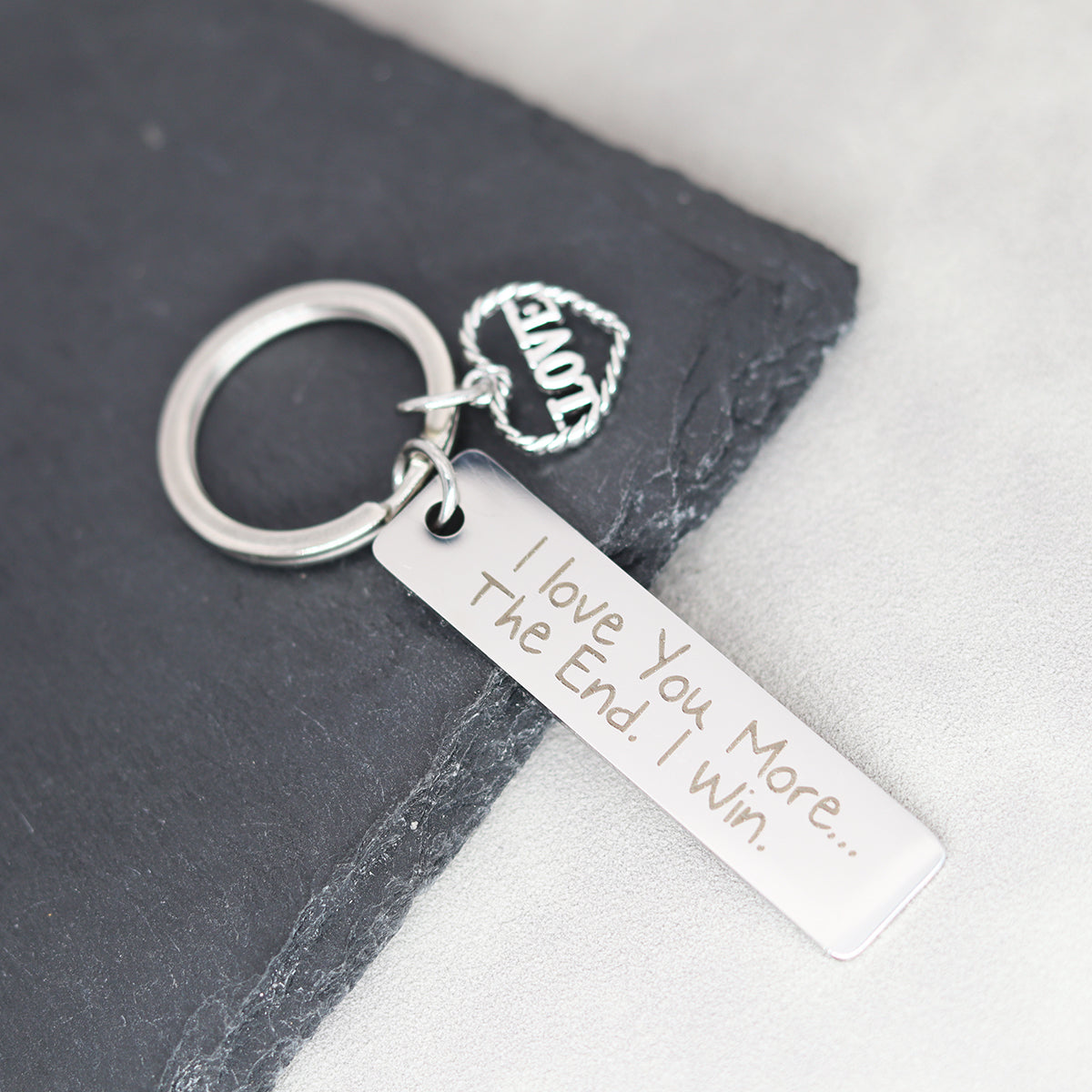 I Love You More Keychain