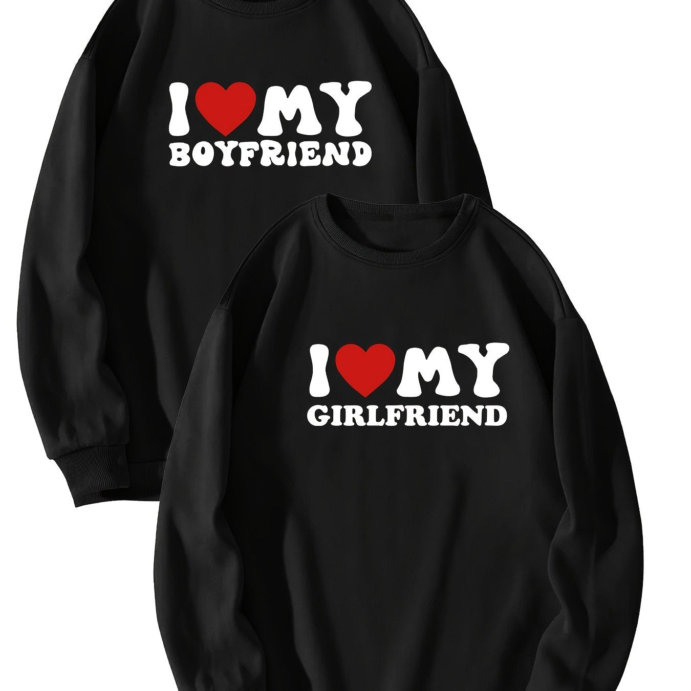 I Love My Boyfriend and Girlfriend Hoodies