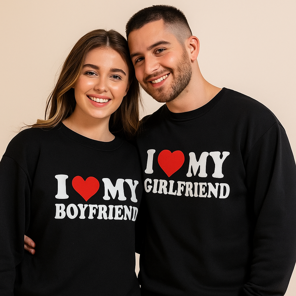 I Love My Boyfriend and Girlfriend Hoodies