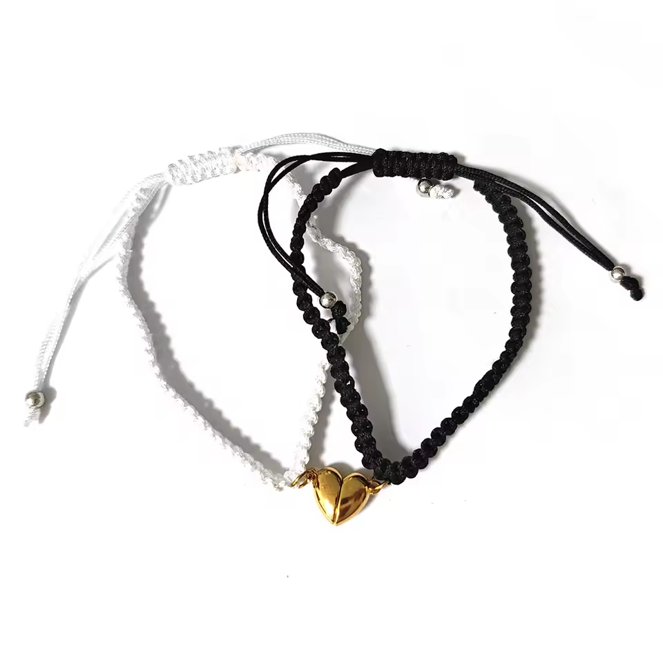 Initial Magnetic Heart Bracelet