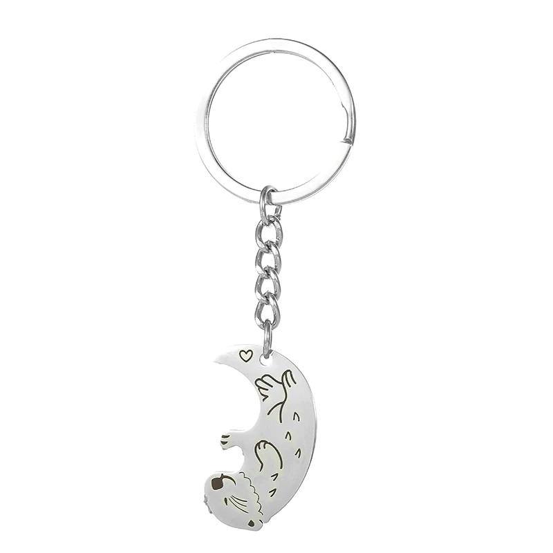 Interlocking Otter Keychain