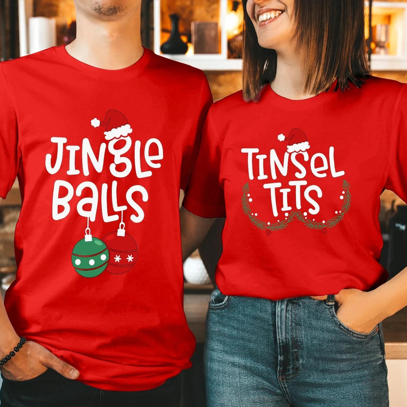 Jingle Balls Tinsel Tits Shirts