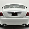 Just Married Car Sticker