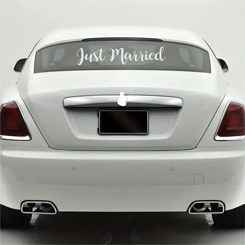 Just Married Car Sticker