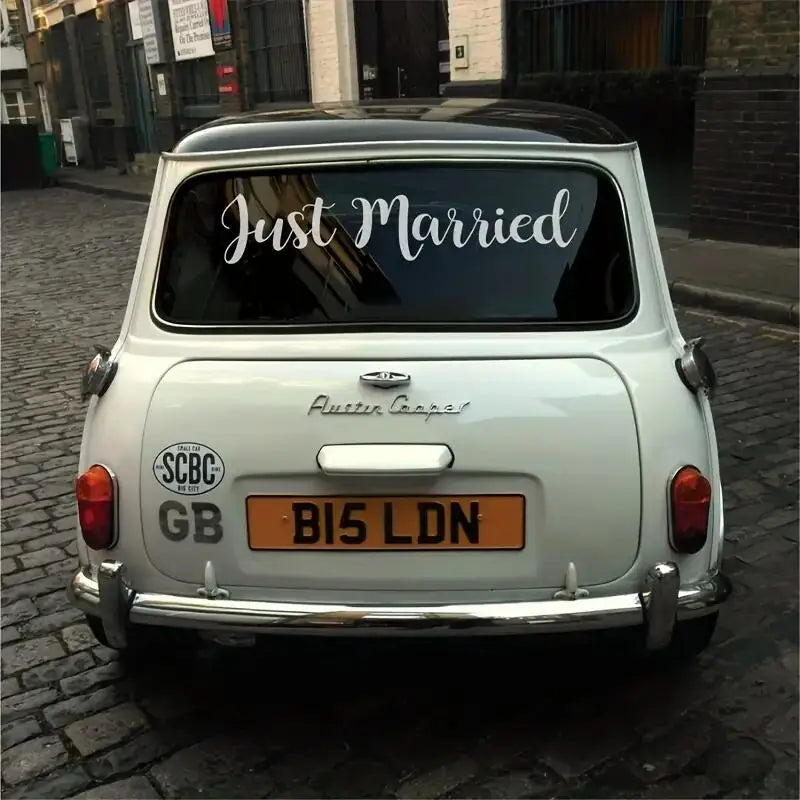 Just Married Car Sticker