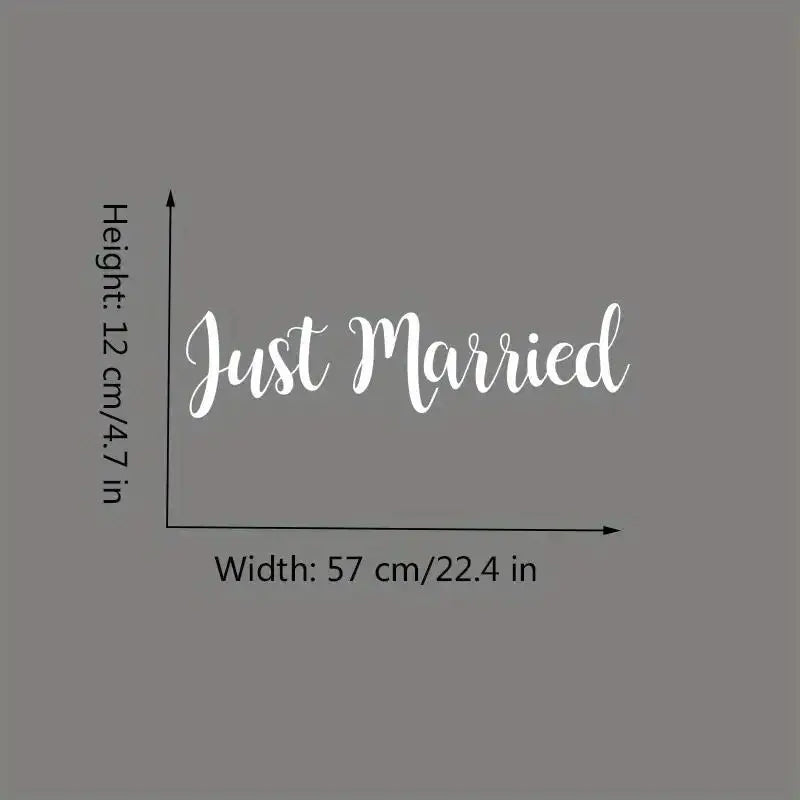 Just Married Car Sticker