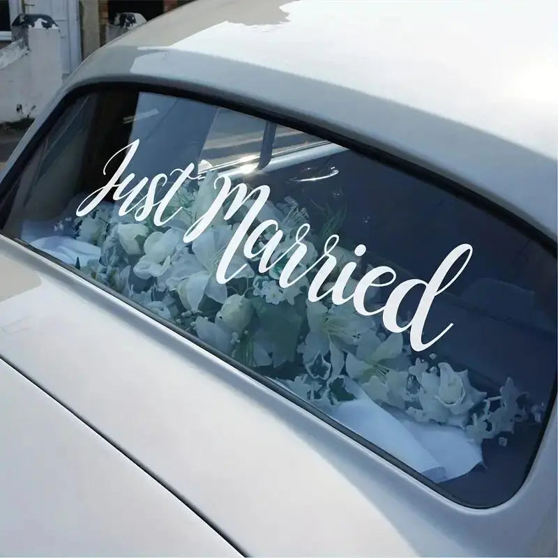 Just Married Car Sticker