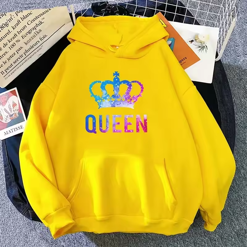 King Queen Hoodies for Couples
