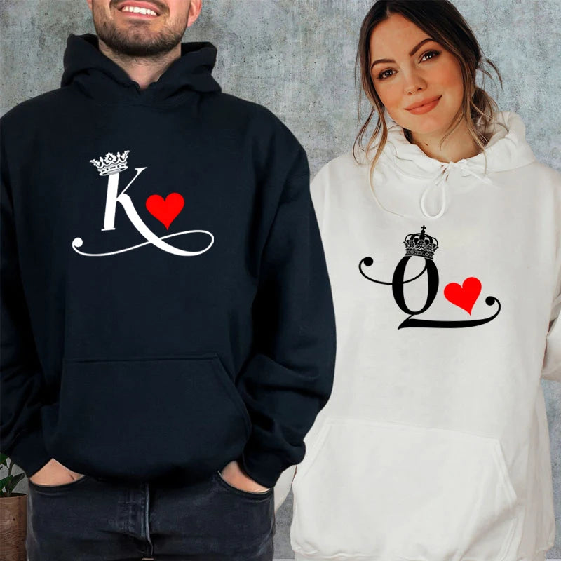 King Queen Couple Hoodies