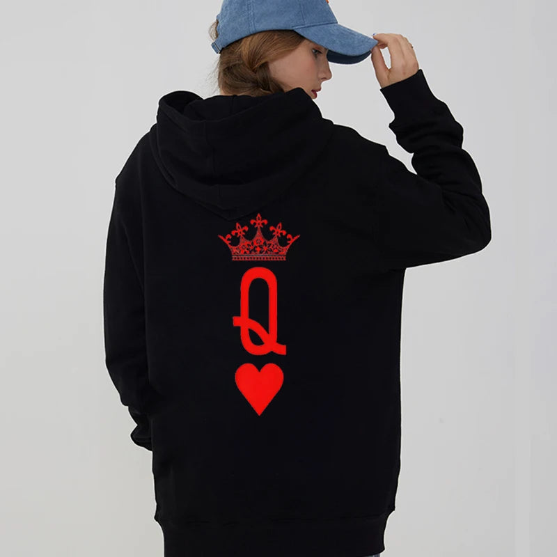 King and Queen Card Hoodies