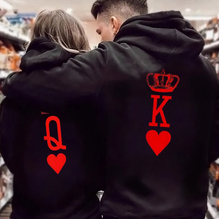 King and Queen Card Hoodies