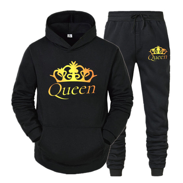 King and Queen Matching couple jogger set