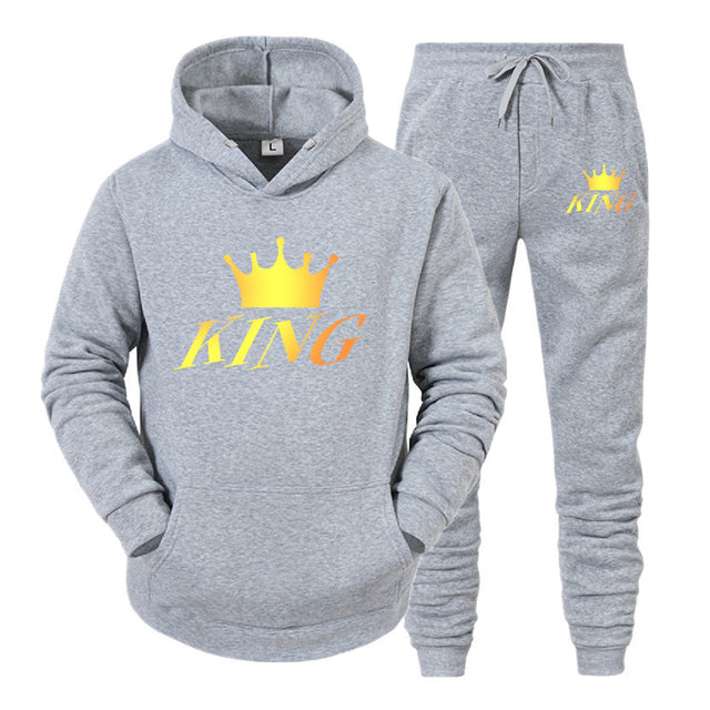 King and Queen Matching couple jogger set