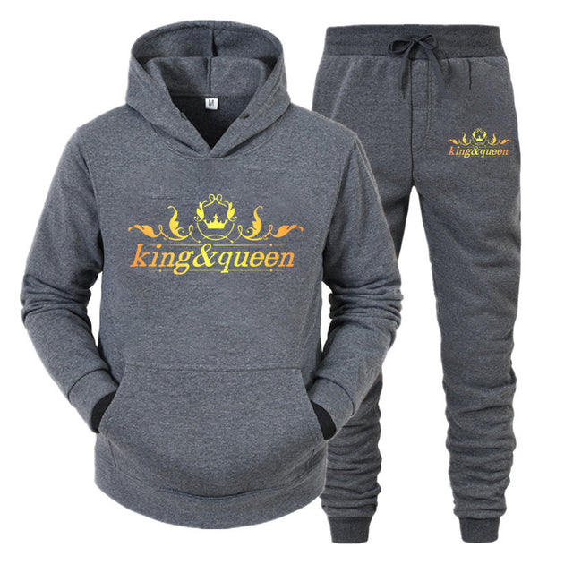 King and Queen Matching couple jogger set