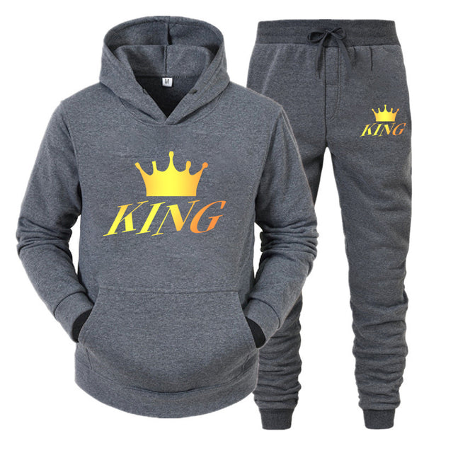 King and Queen Matching couple jogger set