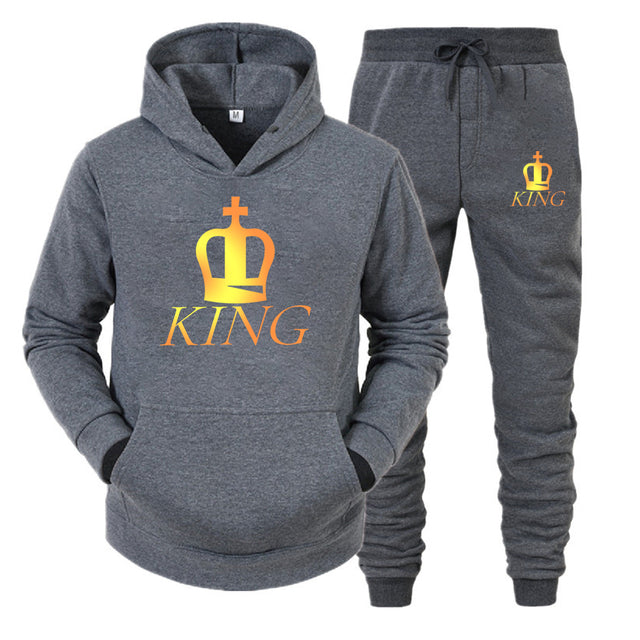 King and Queen Matching couple jogger set