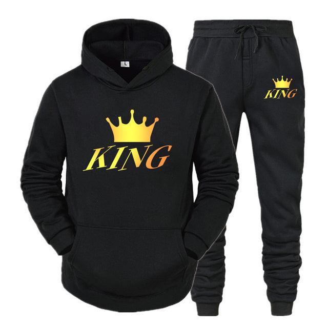 King and Queen Matching couple jogger set
