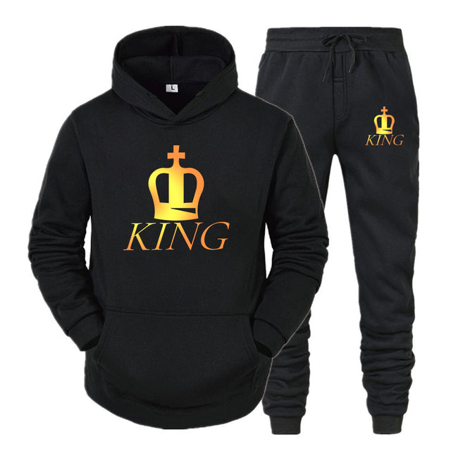 King and Queen Matching couple jogger set